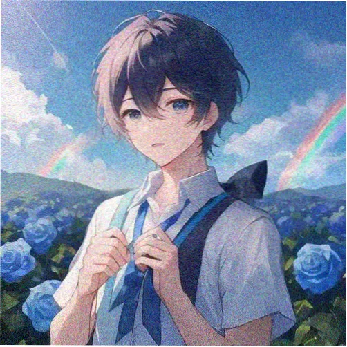 少年热血漫画角色 方野 头像